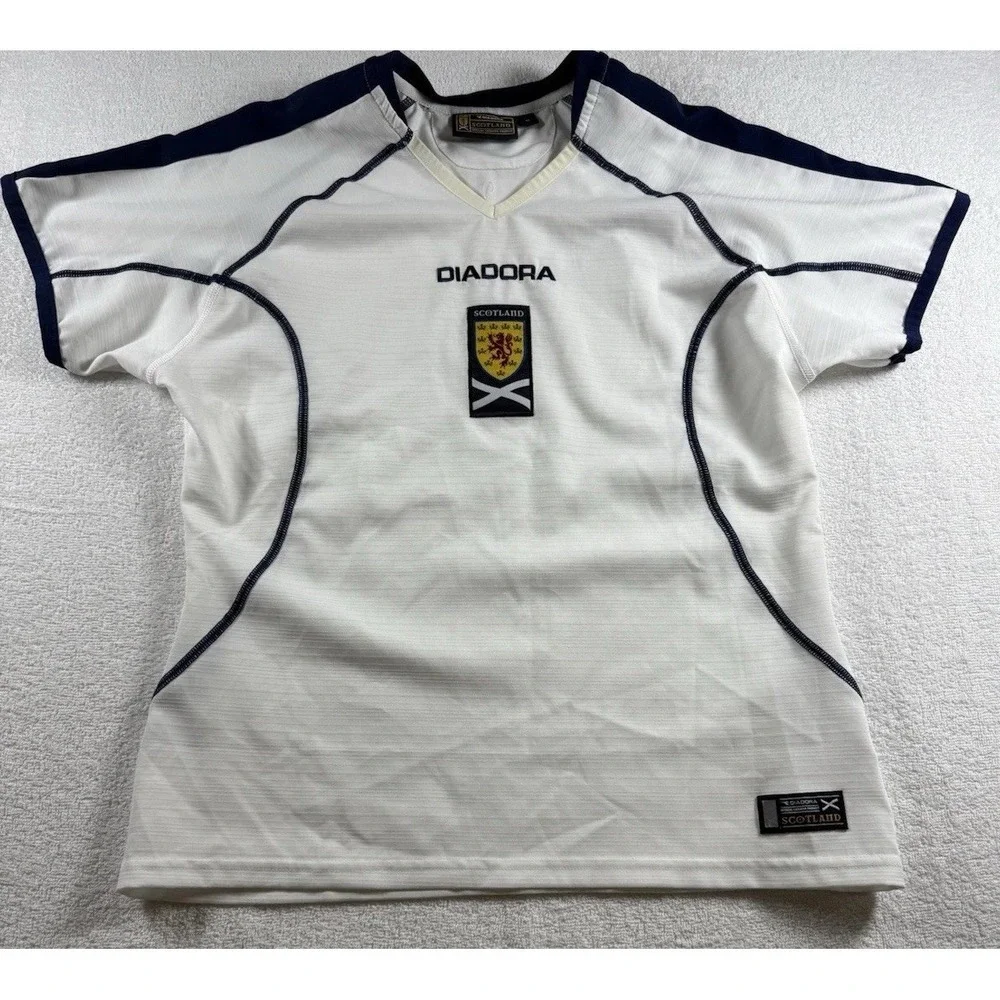 Scotland Away football shirt 2003 - 2005 White Diadora Woman Size 10 - Picture 2 of 15